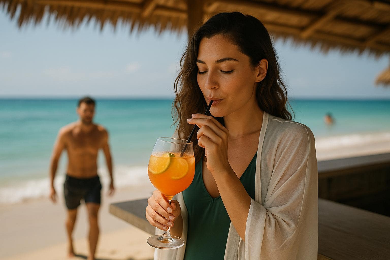 Eine Frau an einer Strandbar Sexgschichte mit einer Urlaubs Sexgeschichte