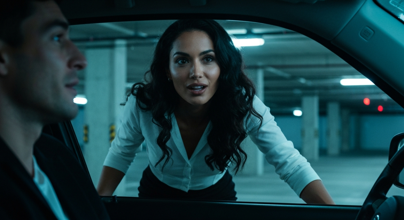 Cinematic 35mm film still of woman with long dark wavy hair, olive skin tone, slim athletic body type, dark brown eyes in but